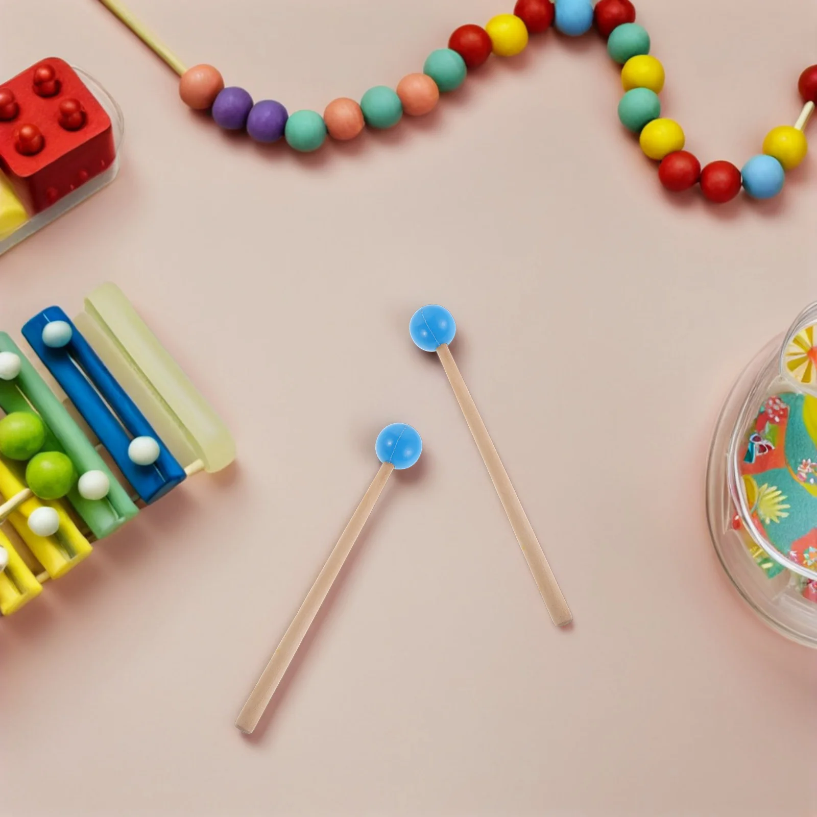 

4pcs Mallets Percussion Set Hard Maple Drumsticks Rubber Wood Handle For Xylophone Marimba Glockenspiel Kids Musical