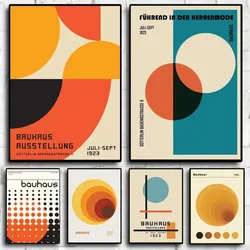 Bauhaus Simple Geometric Lines Poster Famous Art Prints Vintage Abstract Canvas Paintings Wall Art Pictures Office Home Decor