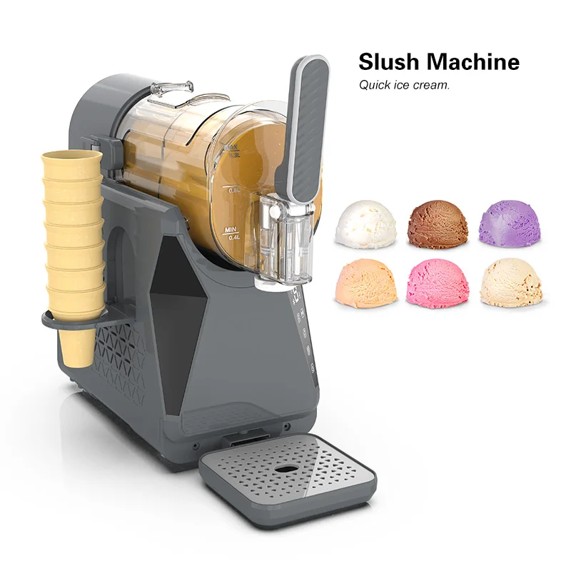 New Multifunctional Commercial and Home Slushie Machine Frozen Drink Slushy Maker Small Soft Ice Cream Machine