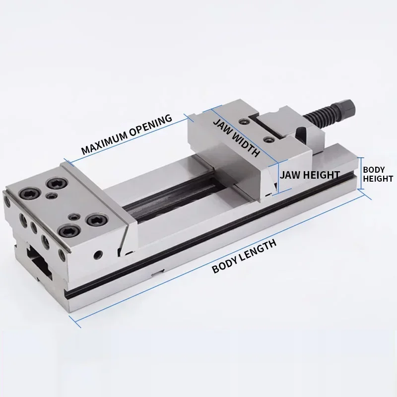 4-inch GT100 Clamping Parallel Bench Vise; 7-inch GT175B Precision Modular Parallel-Jaw Vise; Suitable for CNC Milling Machines