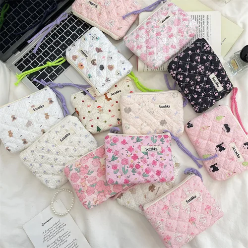 귀여운 여행 화장품 립스틱 이어폰 카드 소형 휴대용 보관 가방 지갑, 미니 메이크업 핸드백 파우치, 정리함 메이크업 가방 