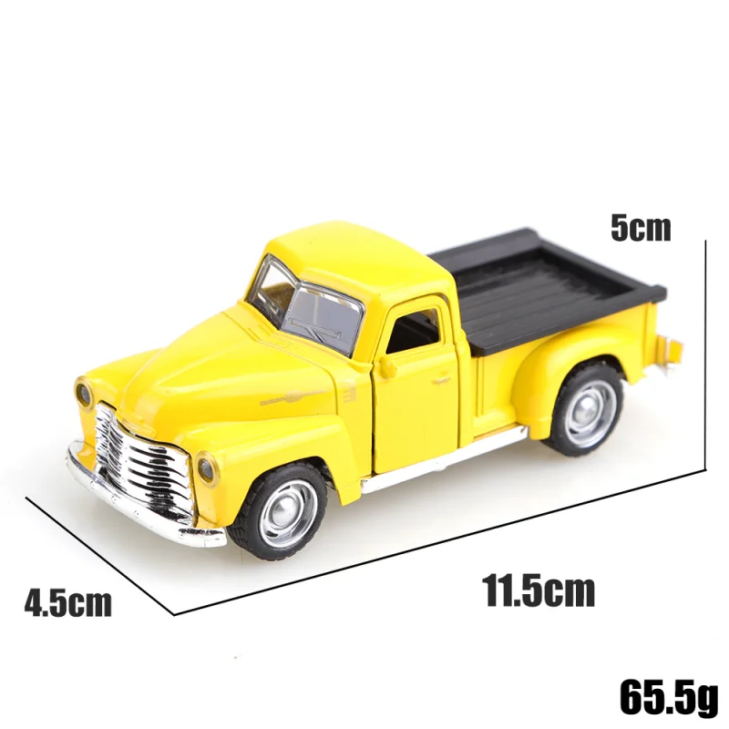 Bagged 1:36 Alloy Old-Fashioned Pickup Model, Metal Vintage Classic Pickup Toy, Doors Can Open, Collectible Gift for Boys and Ho view 5
