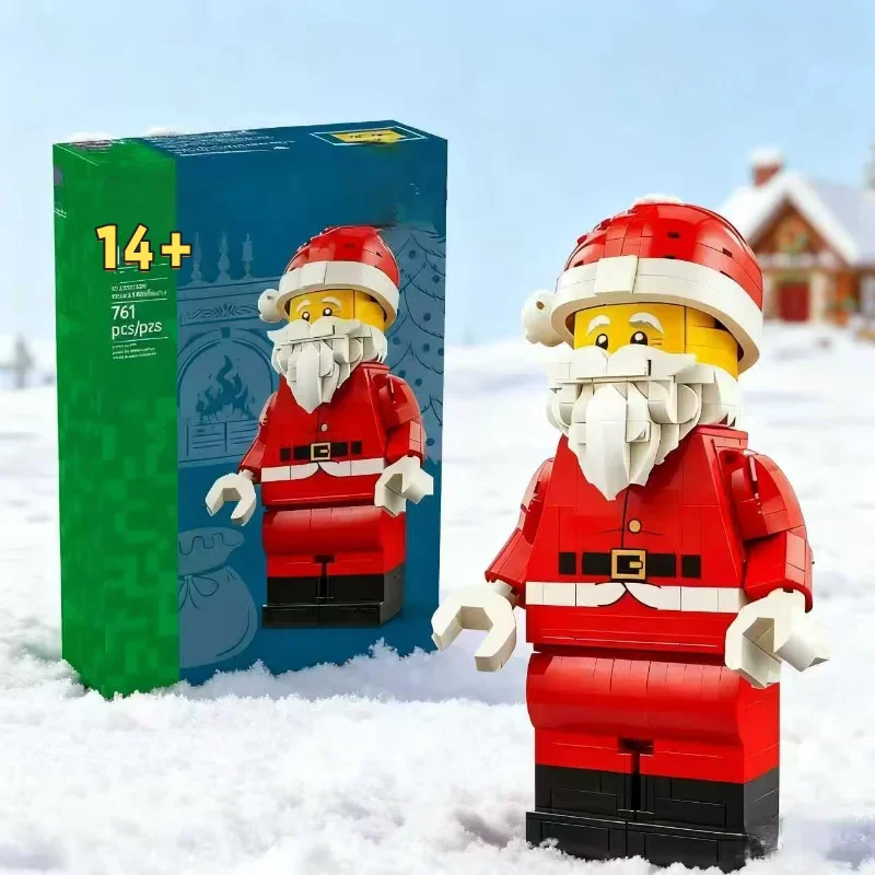 

Hot In FIT 40820 Large Santa Claus Building Blocks Assembly Bricks Toys For Kids Adults Christmas Home Decoration Queue Gifts