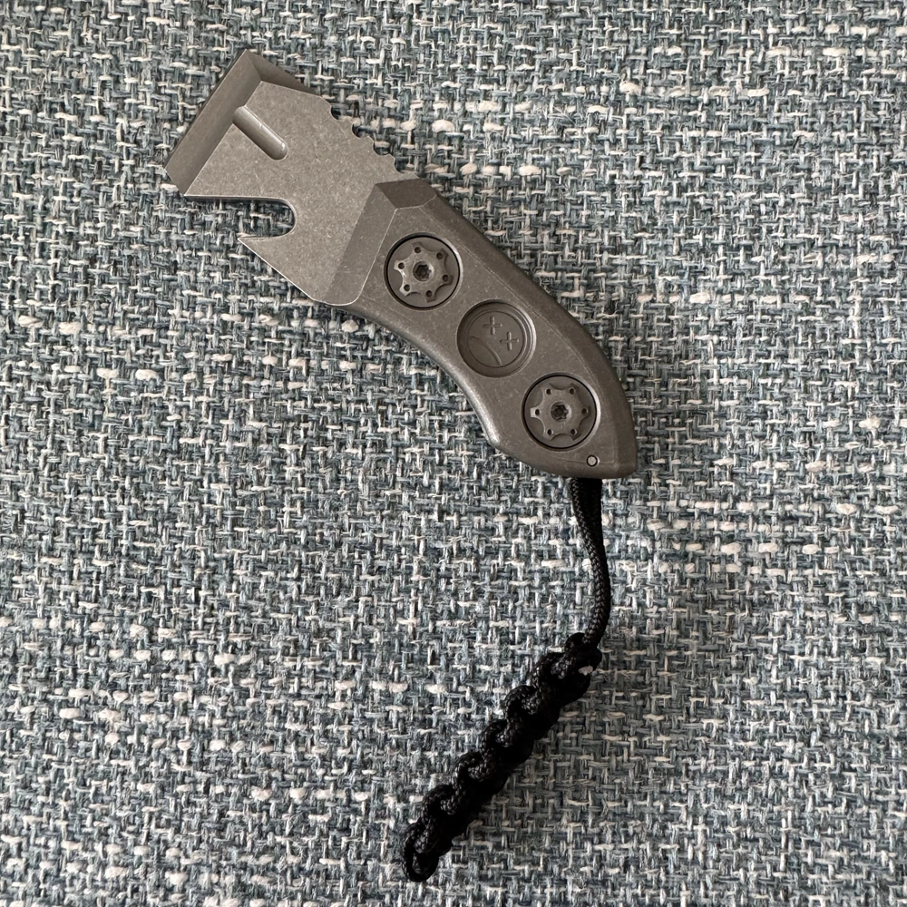 Titanium Alloy DC53 Crowbar with Carbon Fiber Sheath Bottle Opener Outdoor Multifunction EDC Tools