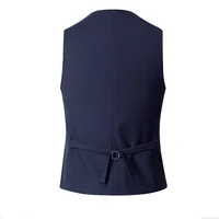 M-7XL Spring/summer Man Suit Vest Sleeveless Vest with Adjustable Waist Single Breasted Solid Color Business Suit Vest Wedding 2