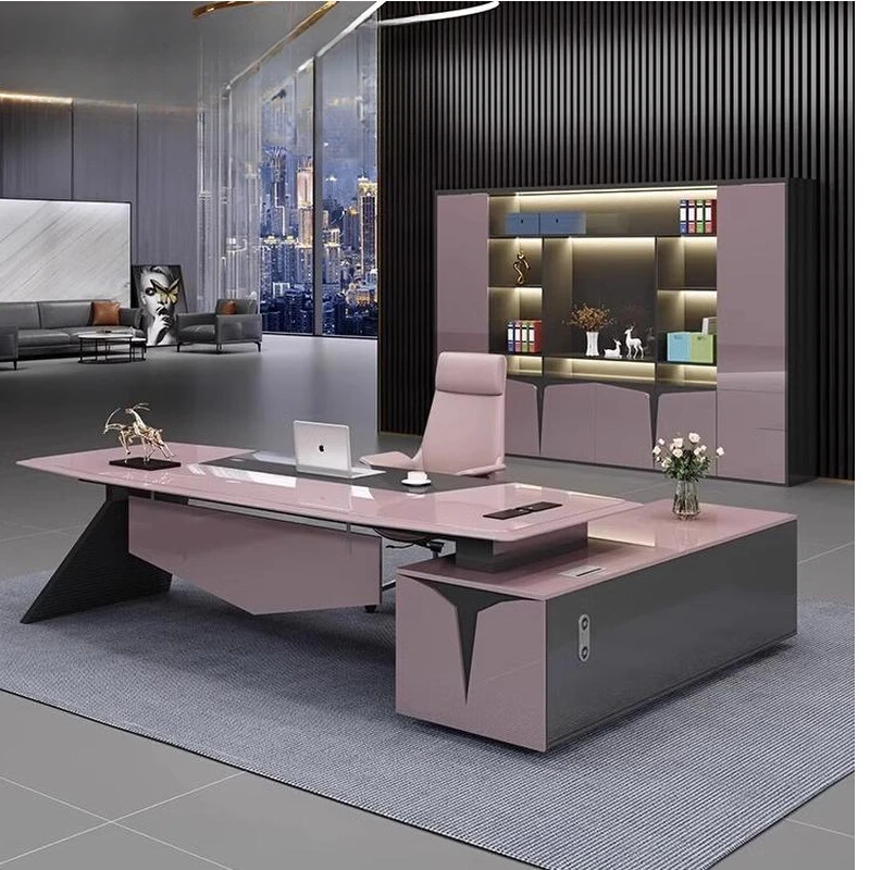 

Quality Minimalist Office Desk Executive Modern European Light Luxury Office Desk Executive High Quality Escritorio Furniture