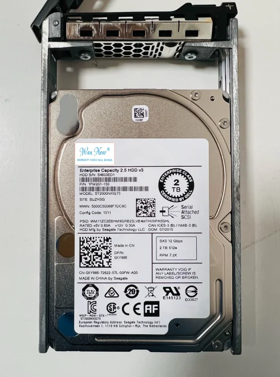 For Dell 2TB 0XY986 ST2000NX0273  XY986 2.5