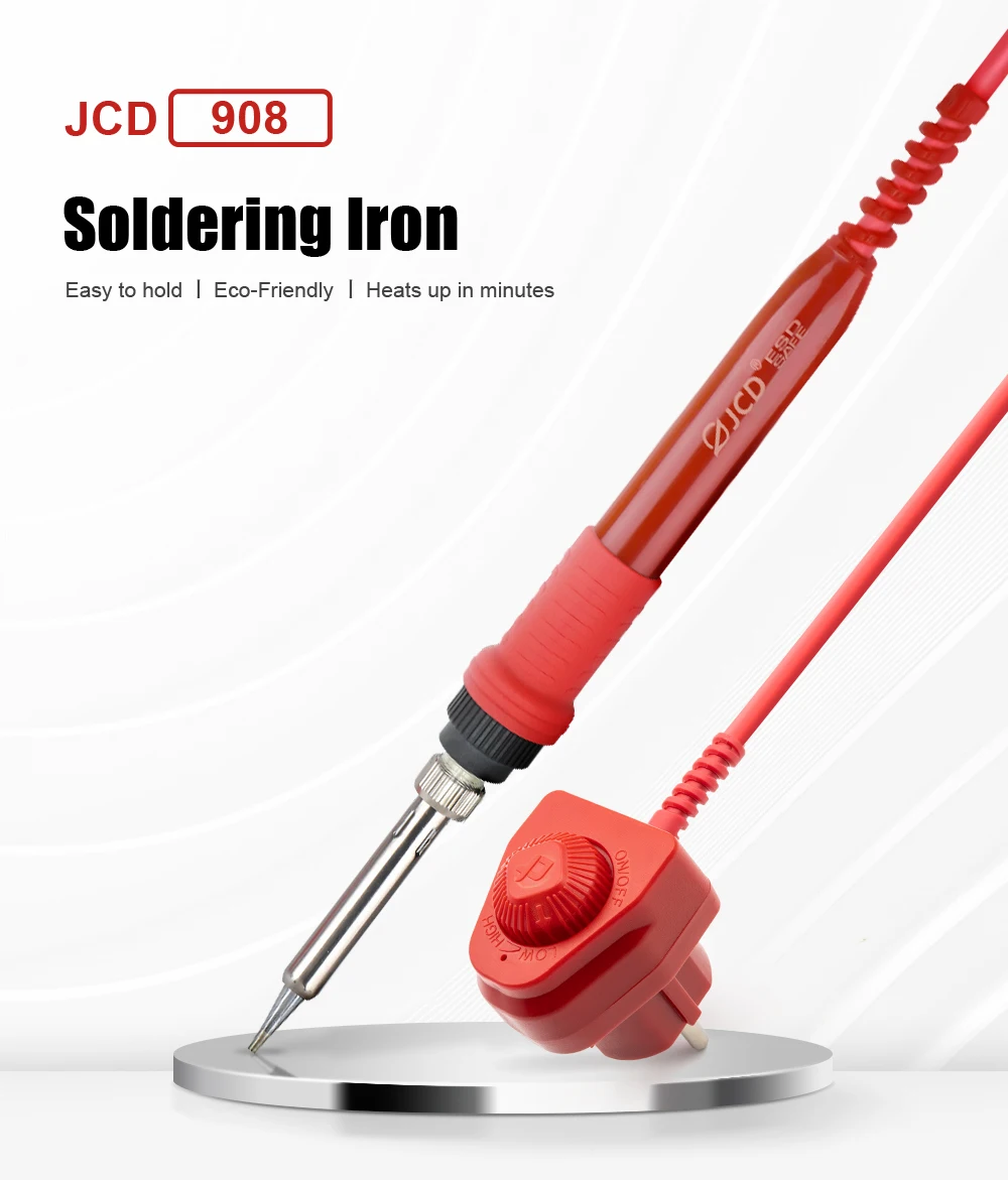 Jcd ชุดเครื่องเชื่อมเหล็ก60W ADJ99 220V/110V ลูกบิดขนาดใหญ่ปรับอุณหภูมิได้อัจฉริยะเครื่องมือเชื่อมเครื่องเชื่อมเหล็กแบบพกพา