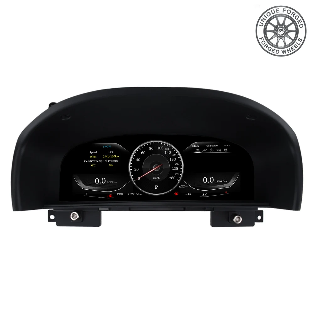 12.3'' LCD Dashboard for  LC100 LX470 2002-2007 LCD Instrument Cluster LCD Odometer Virtual Digital Cluster Cockpit