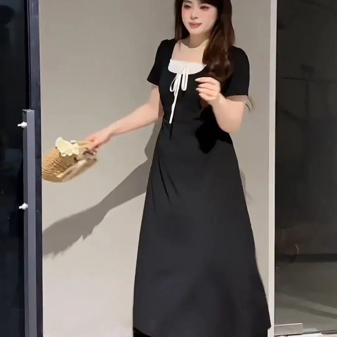 Vestidos de manga curta das mulheres mãe da noiva inverno tweed malha gola acolchoada em camadas faixas recepção aniversário escritório