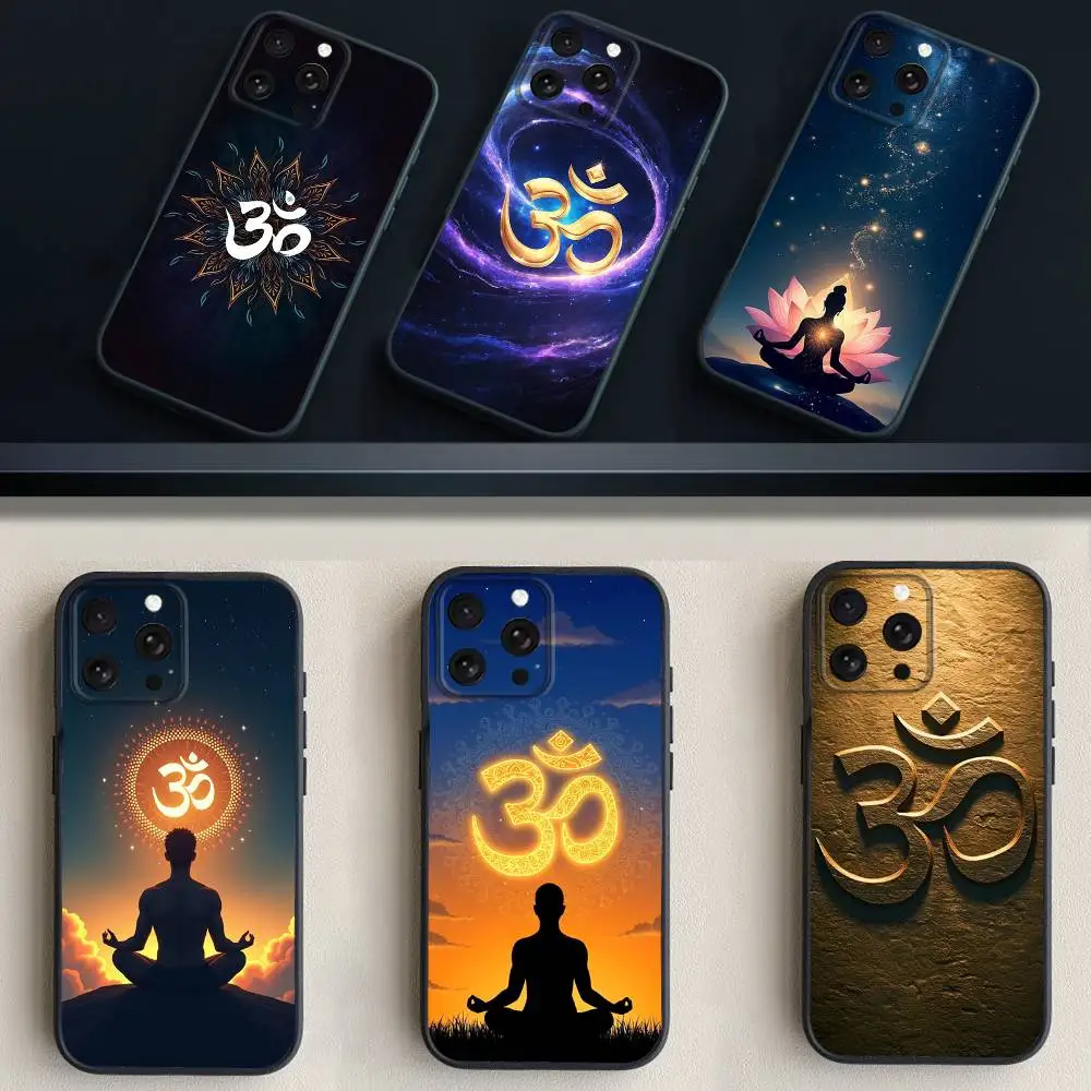

Sports A-Aum Om Y-Yoga-a Phone Case For iPhone 16,15,14,13,12,11 Plus,Pro Max,XS,X,XR,SE,Mini,8,7,Soft Silicone Black Cover