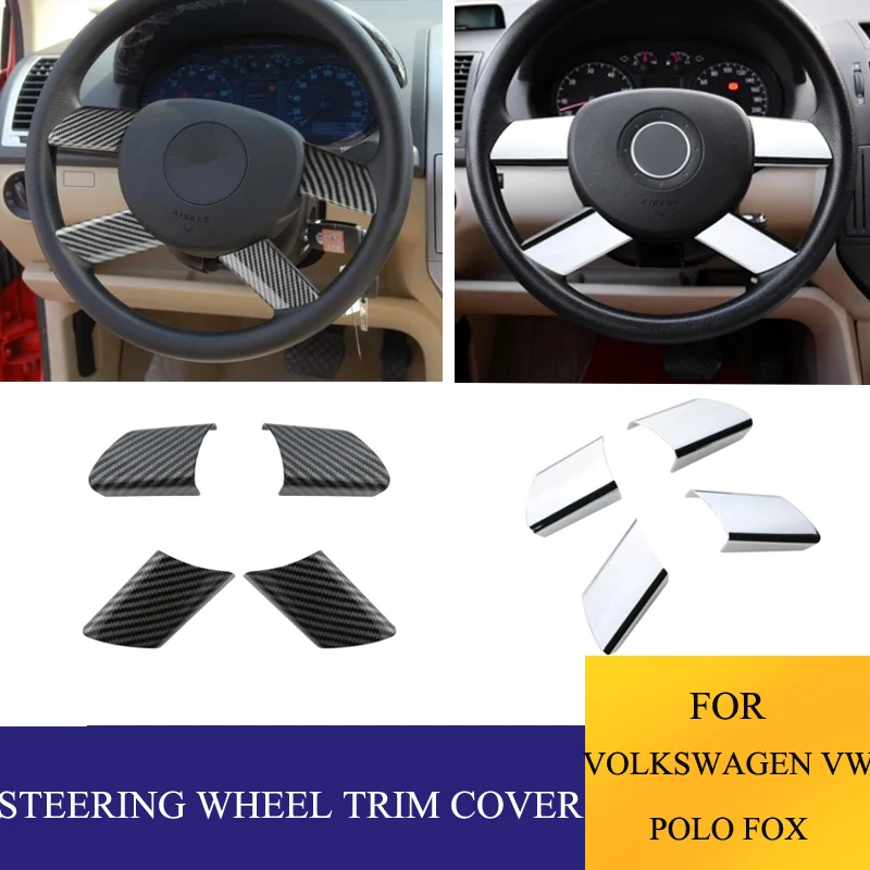 

For Volkswagen VW POLO 2004 2005 2006 2007 Car Steering Wheel Trim Circle Sequins Cover Button Decoration Sticker Accessories