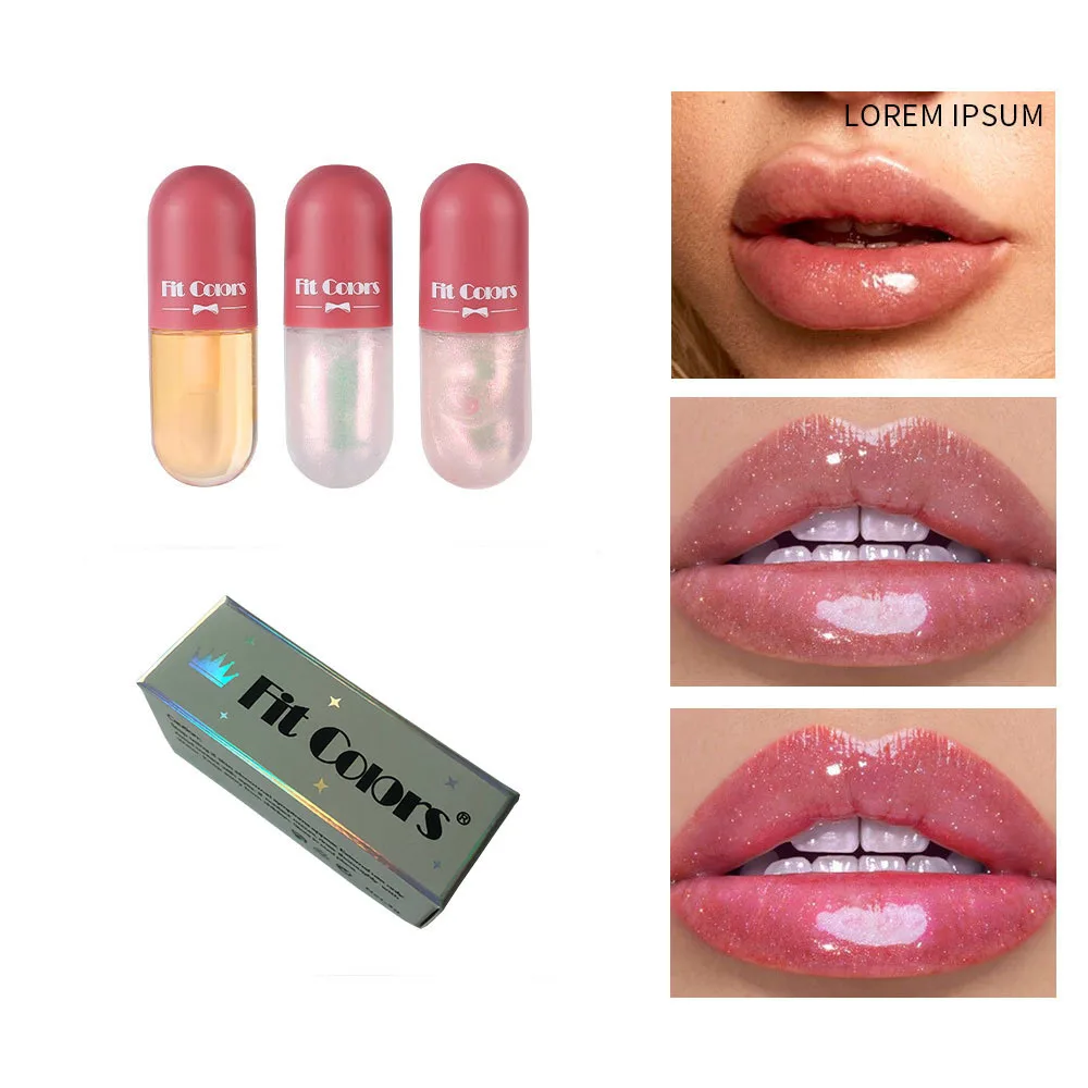 Fit Colors Mini Lip Balm Transparent Moisturizing Long Lasting Moisturizing and Translucent Warm Changing Lip Balm Oil Capsule