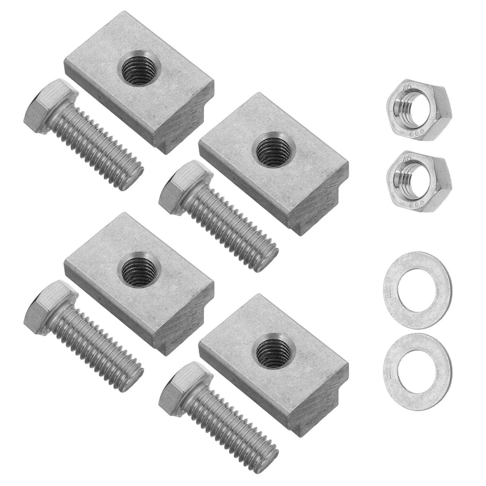 4Sets Trailer Rail Nuts Pickup Truck Bed Deck T Slot Stainless Steel Button Socket Cap Bolts for Trailer Tie Down