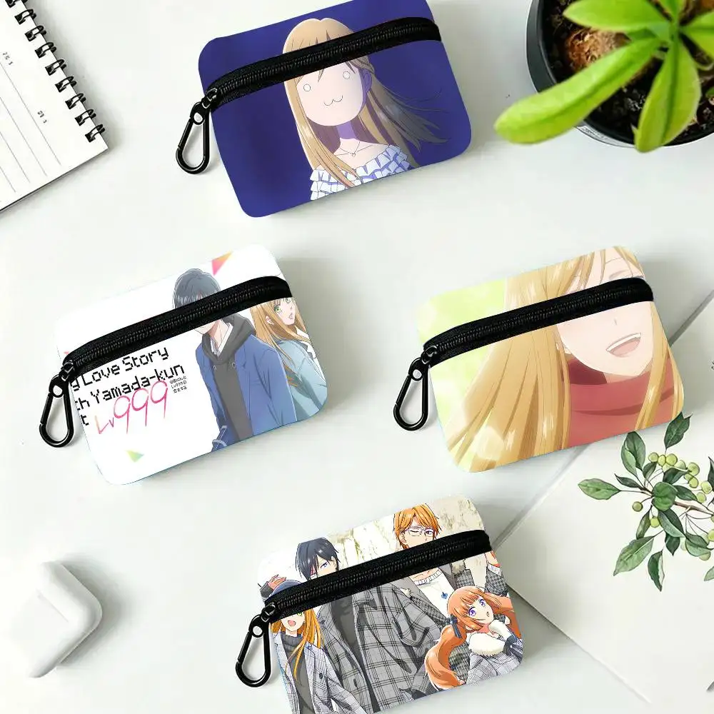 My Love Story With Yamada-kun At Lv999 Oxford Fabric Wallet With Zipper Hanging Multifunctional Bag For Credit Cards Keys Coins