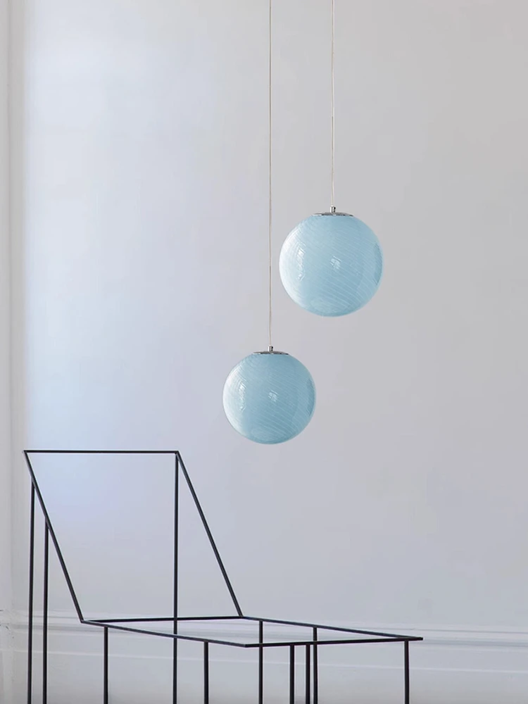 Murano Lollipop Colorful Bubble lamp Glass Pendant Lights Medieval Cream Restaurant Bedroom Children's Room Light Lustre E27