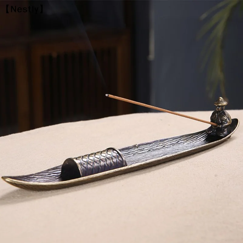 Incense Stick Holder Clear Context Heat-Resistant Holding Incense Stick Incense Burner For Tea Room Insence Burner Decor〔Nest〕