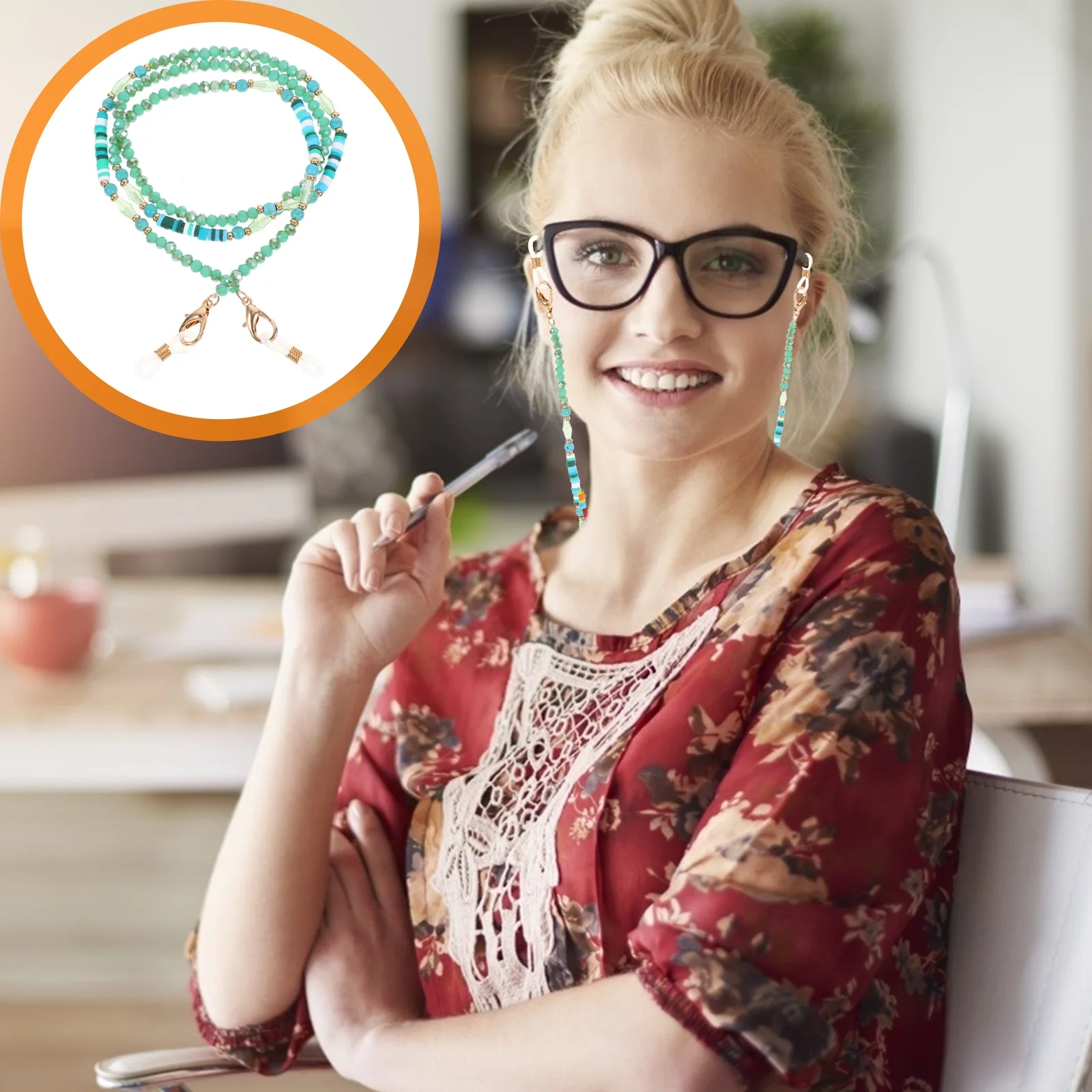 

2pcs Mask Lanyard Anti-Lost Glasses Chain For Sunglasses Chains Eyewear Rope Mask Strap Glass Retainer Holder