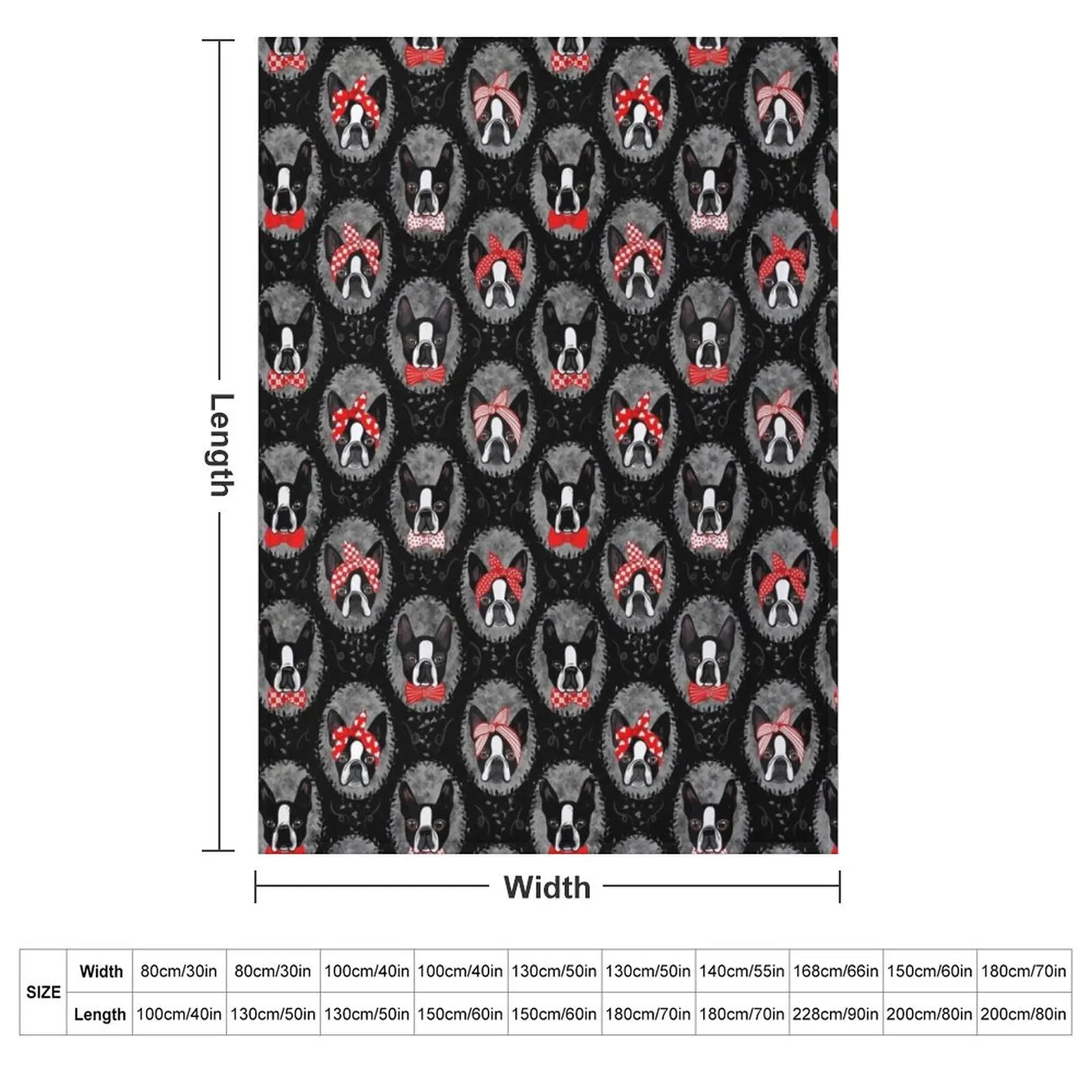 Fancy Rockabilly Boston Terriers Throw Blanket Summer Beddings decorative Beach Blankets For Bed Blankets