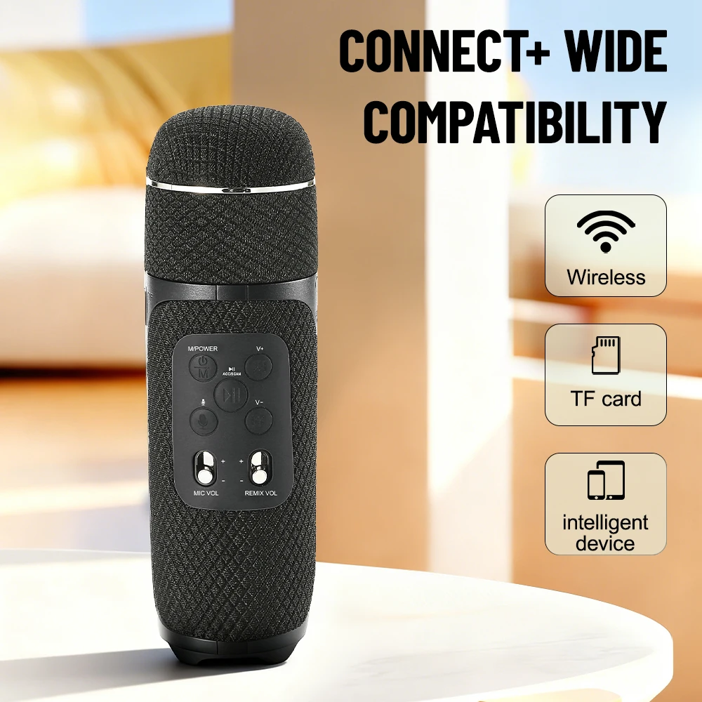 

Sing-e S551 Multifunctional Variable Tone Portable Microphone Wireless Bluetooth Microphone Audio System With Multiple Playback