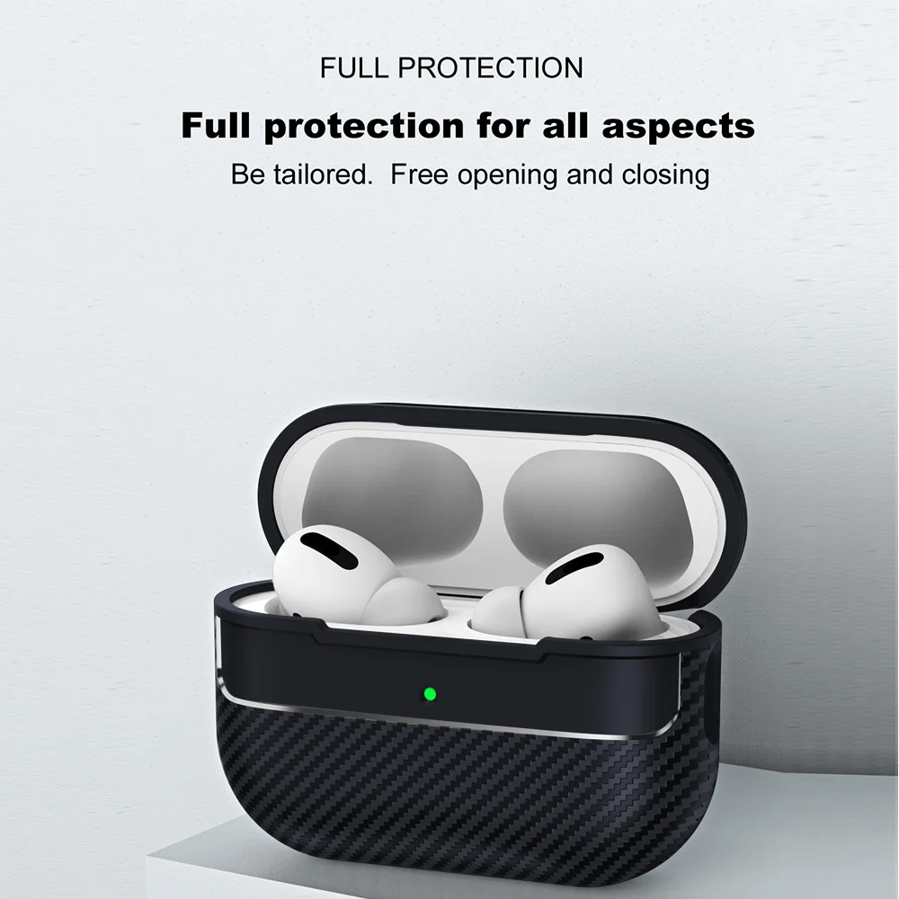 Carbon Fiber Earphone Cover For Airpods Pro 2 USB C 2023 Case For Apple AirPods Pro 3 2nd Generation 2022 Boxs Case with Hook