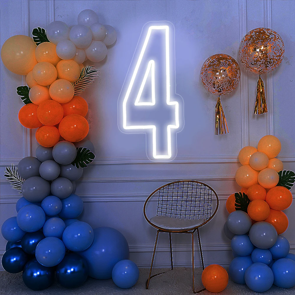 Insegna al neon numero 1 da 76 cm, luci numeri a LED di grandi dimensioni per decorazioni per feste di compleanno, stand up e montate a parete