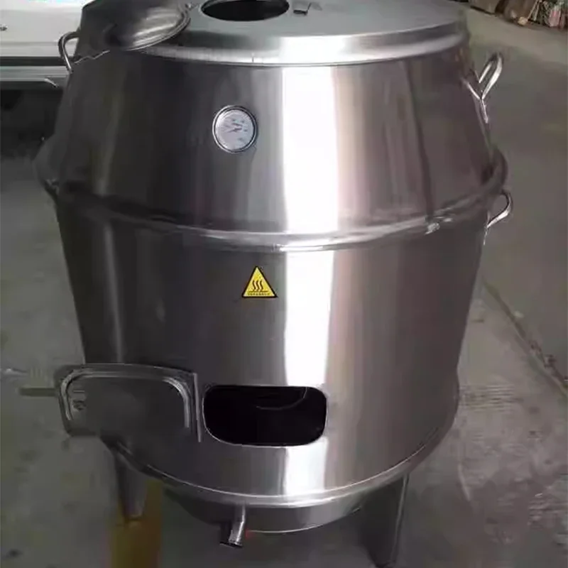 Stainless Steel Vertical Charcoal Oven Duck Chicken Roaster Goose Crispy Pork Belly Hanging Stove