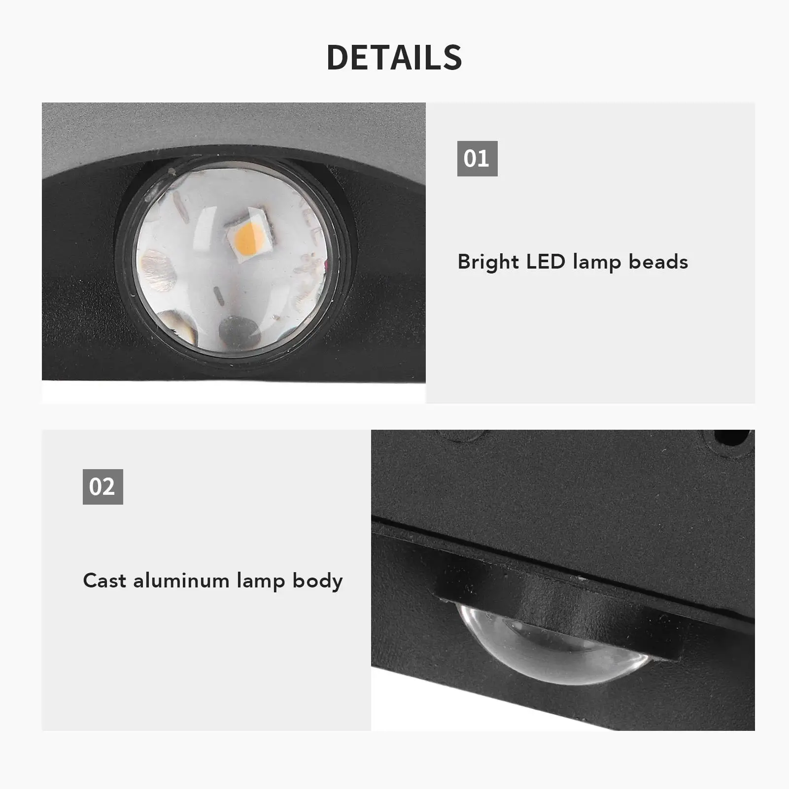 Rustproof Outdoor Wall Lamp - Anti-Oxidation Aluminum Alloy Black Light for garden & for hotel 110-265V