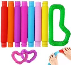 Nuovo Mini tubi Pop giocattolo sensoriale per adulti Fidget Stress allevia i giocattoli Kid autismo Anti Stress soffietto in plastica bambini spremere giocattolo