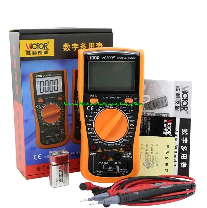 VICTOR 디지털 멀티미터, True RMS 멀티미터, 캐패시터 2000uF 백라이트, VC890D, VC890C +, VC890E
