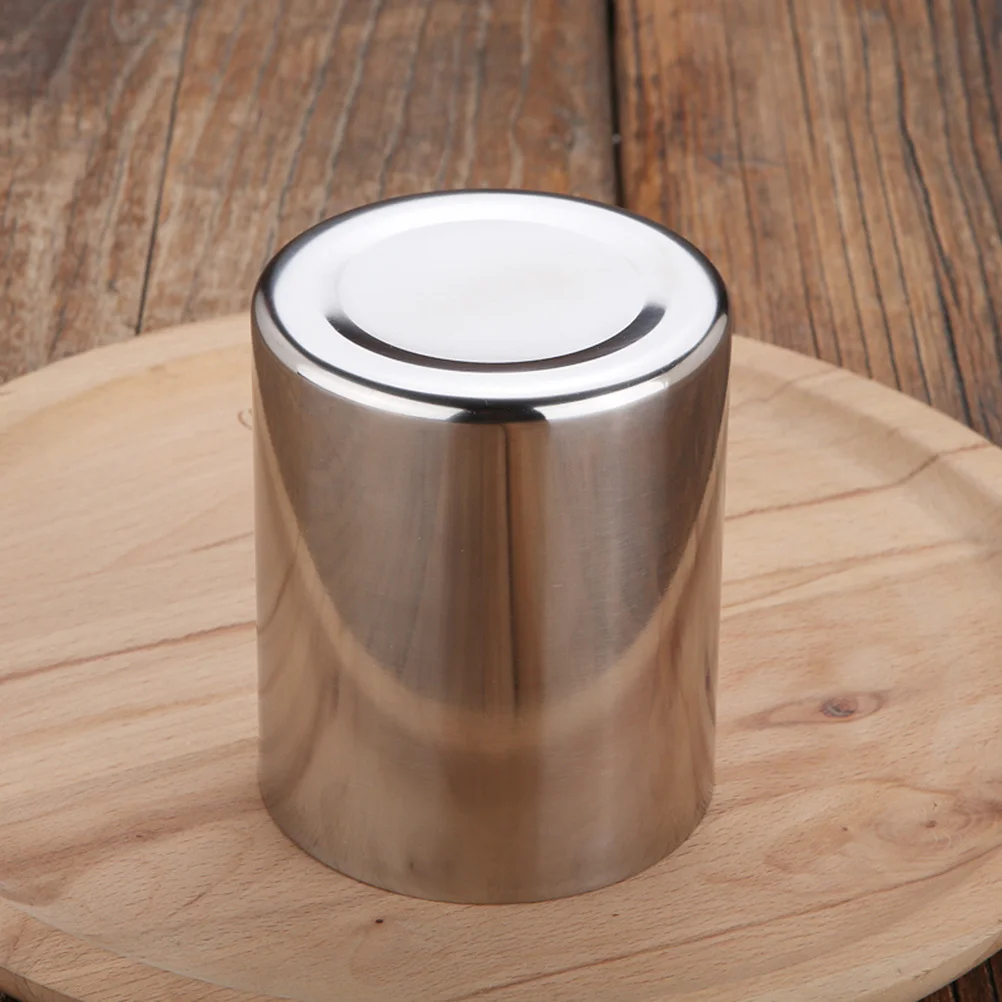 

Stainless Steel Cup Multipurpose 400ml Smooth Surface Stable Holder Pen Vase 304 Metal Stainless Steel Cup
