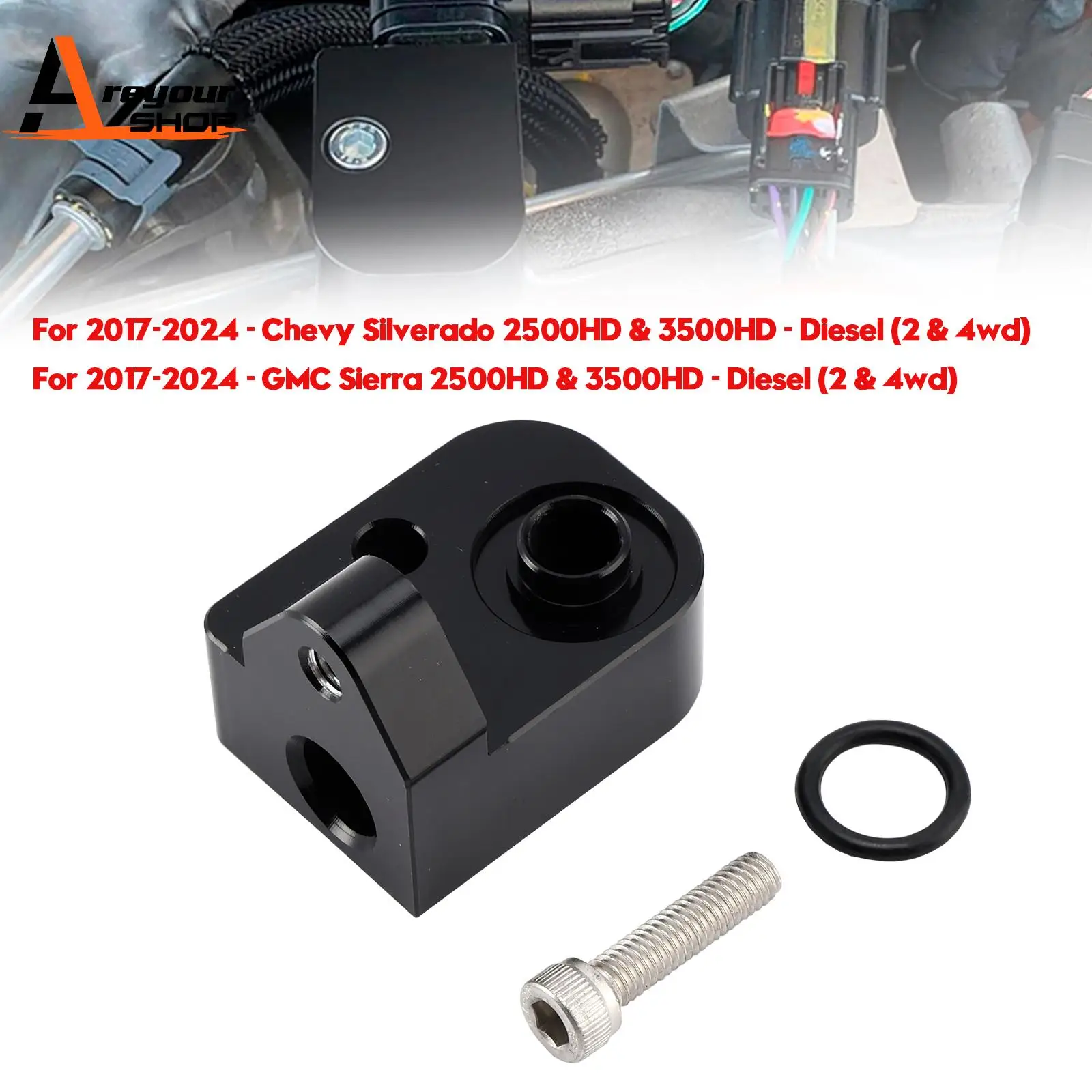 

Temperature Air Intake Sensor Spacer Kit for 2017-2024 Chevy GM 6.6L Diesel