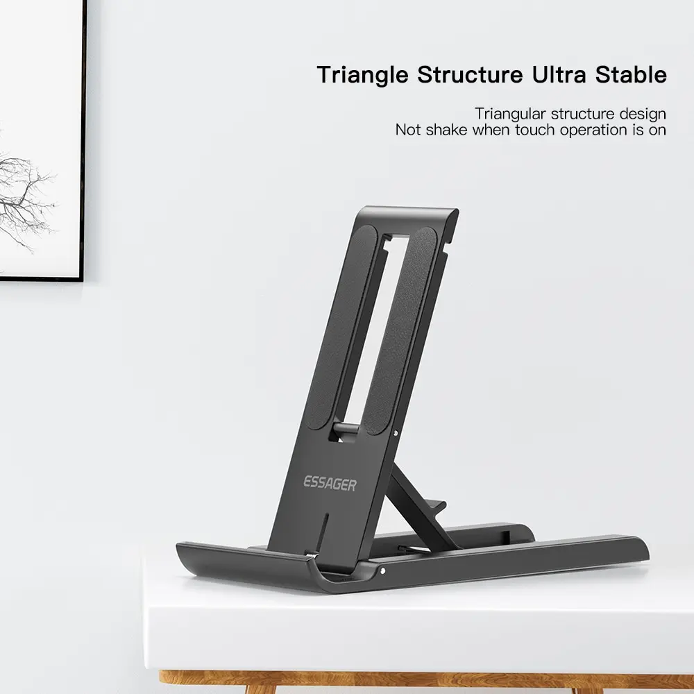 Essager Portable Desktop Holder Foldable Mini Moblie Phone Stand For iPhone 13 Pro Max iPad Xiaomi Desk Bracket Portable Stand