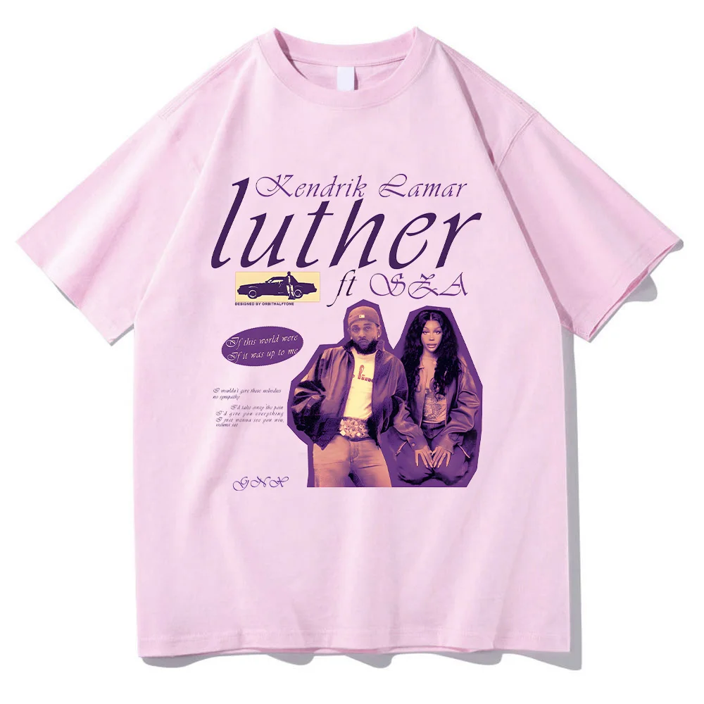 SZA كندريك لامار التي شيرت لوثر ألبوم جديد تيز الرجال النساء Harajuku خمر للجنسين القطن ملابس عالية الجودة مروحة الهدايا تي شيرت #2