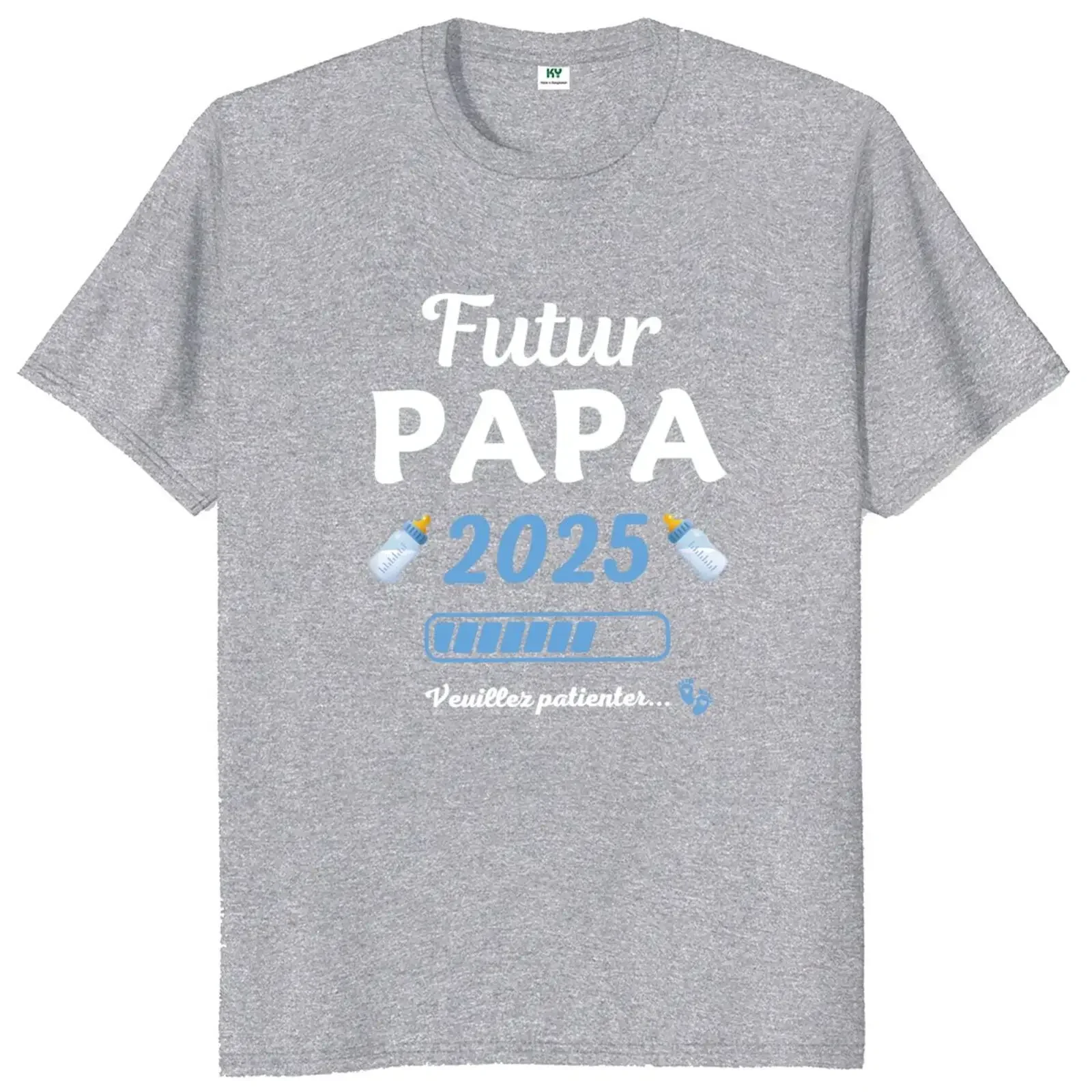 Future Dad 2025 T Shirt French Humor Papa Announces Pregnancy Gift Short Sleeve 100% Cotton Soft Unisex O-neck T-shirts EU Size