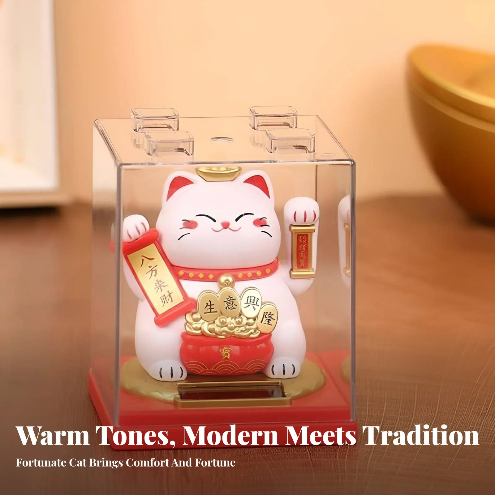 

Солнечная фигурка счастливого кота, автоматически машущий лапой, украшение для автомобиля, мультяшный дизайн, подарок для студентов