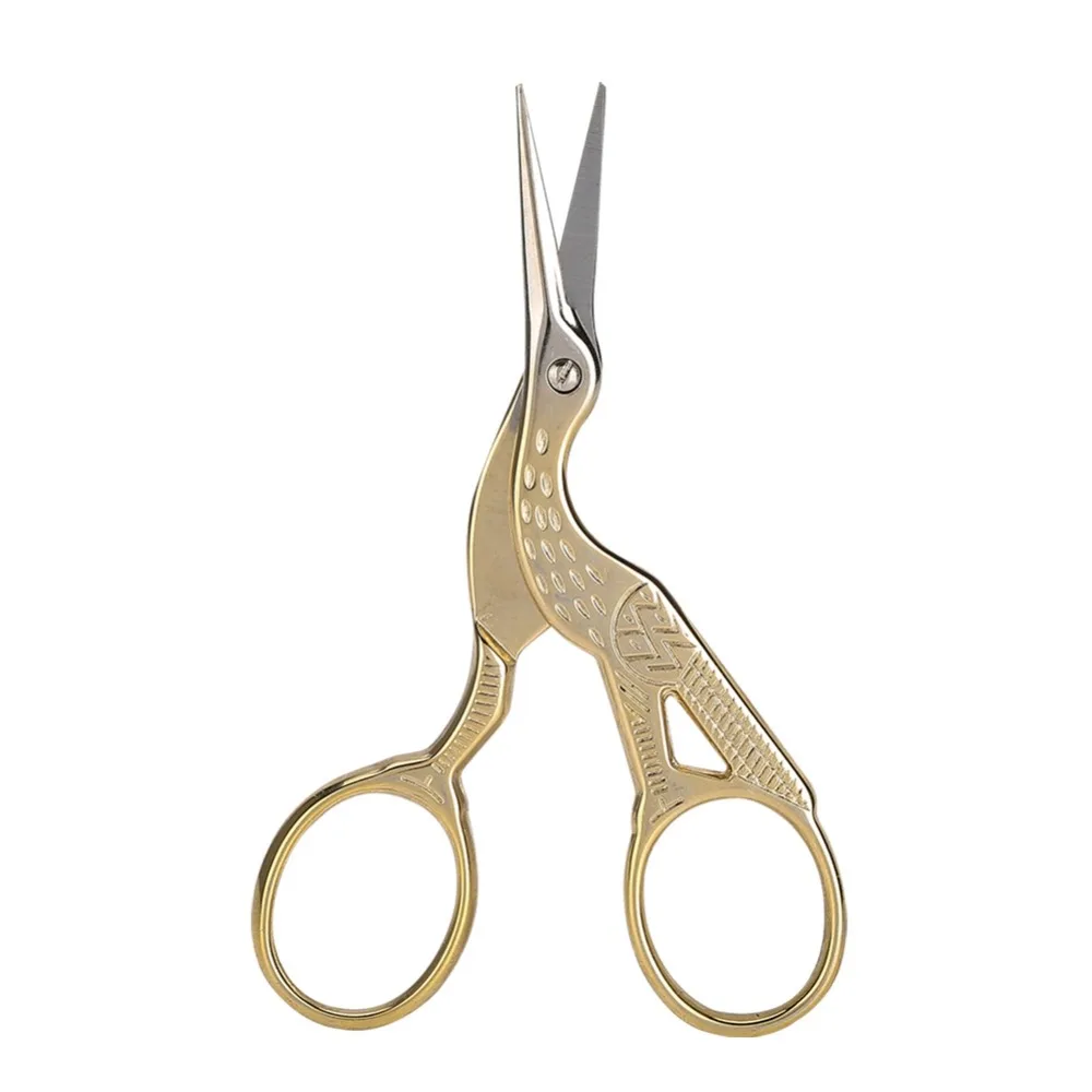 Stainless Steel Stainless Steel Nail Shear Compact Size Sharp Blades Vintage Style Scissors Lightweight Gold Manicure Scissors