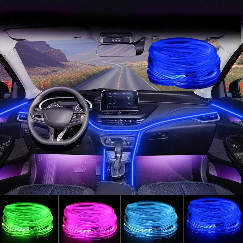 

Car Interior Decorative Light Strips 3M Cold Light LED Dashboard Console Ambient Lamp for Luxury Car Styling