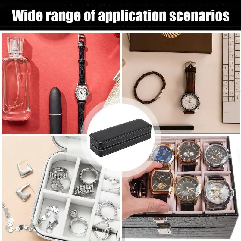Mens Watch And Jewelry Organizer 6 Slot Watch Ring Box Display Travel Organizer Accessories Classic Gadgets Holder Case For