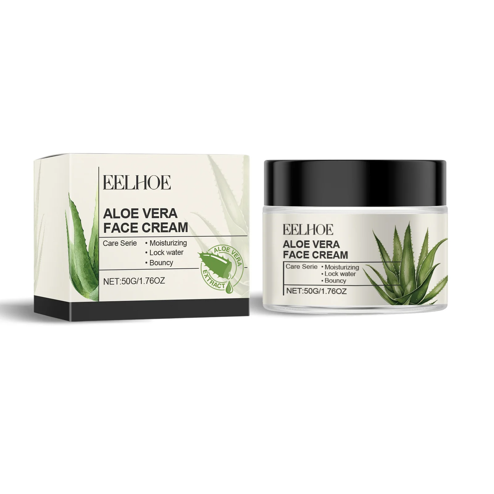 EELHOE Aloe Vera Hydration Face Cream Lasting Moisturizing Facial Lifting Vitamin E for Skin Repair Facial Exfoliating Cream 50g