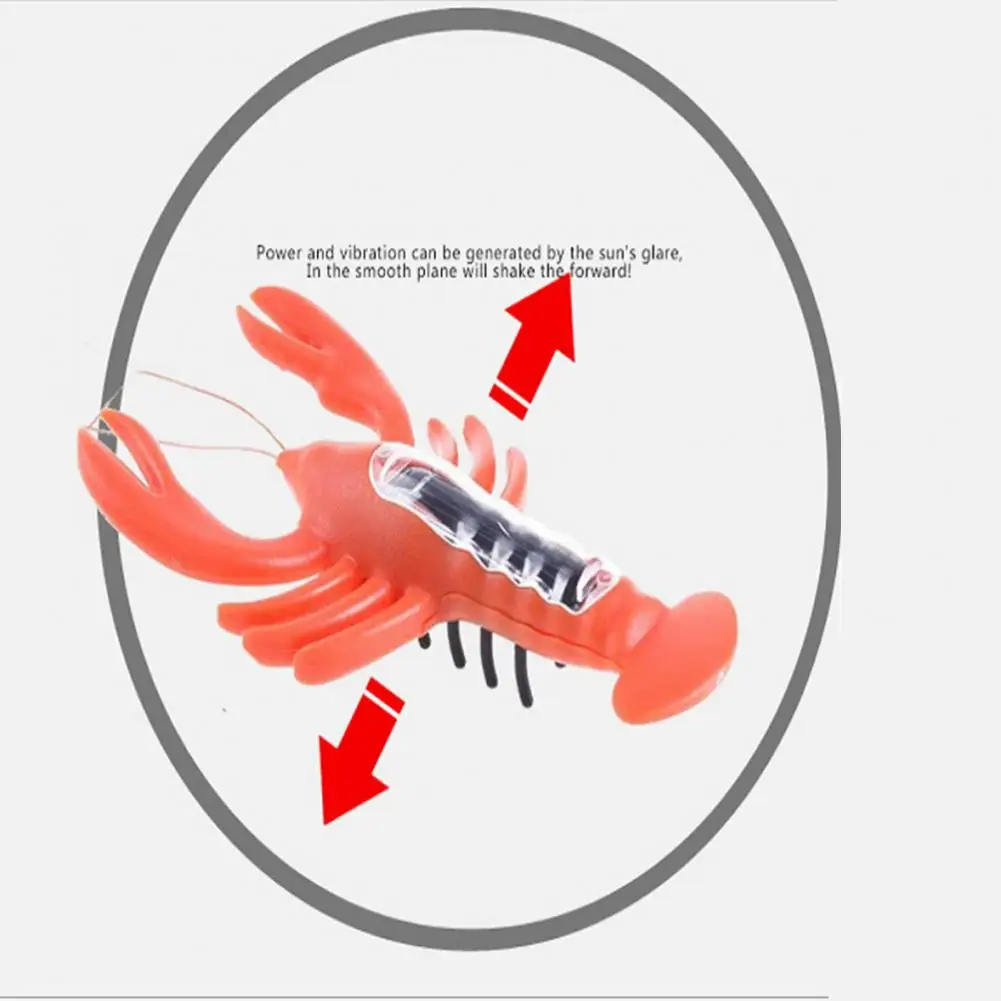 

Solar-powered Lobster Energy-saving Solar Toy Crayfish Compact Size Novelty Gift for Kids No Battery Moves Sunlight Simulation