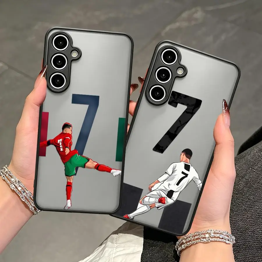 Cartoon Football Number 7 Phone Cover Case for Samsung Galaxy A53 A16 A15 A54 A35 A56 A55 A14 A23 A73 A33 A34 A36 A52S A72 A17
