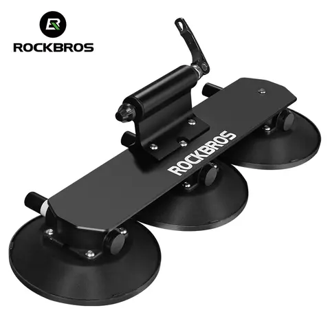 ROCKBROS 자전거 랙 석션 루프탑 자전거 자동차 랙 캐리어, 빠른 설치 자전거 루프랙, MTB 산악 도로 자전거 액세서리