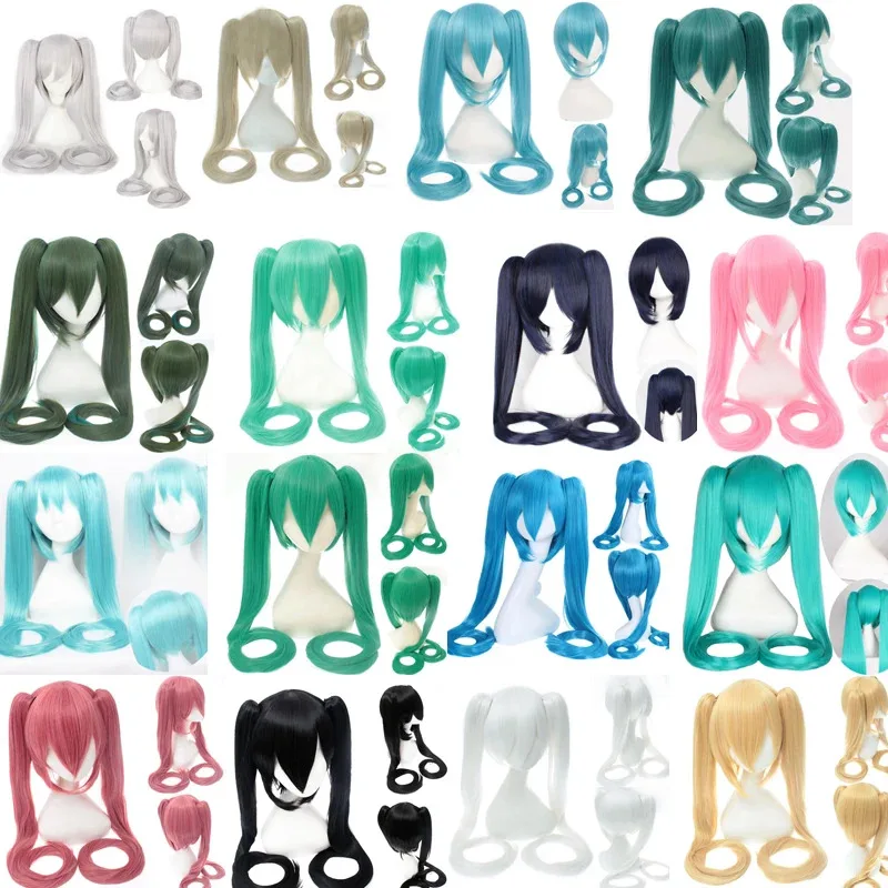 vocaloid-ミクコスプレウィッグ-120-センチメートルロング耐熱人工毛クリップポニーテールウィッグ-ウィッグキャップ