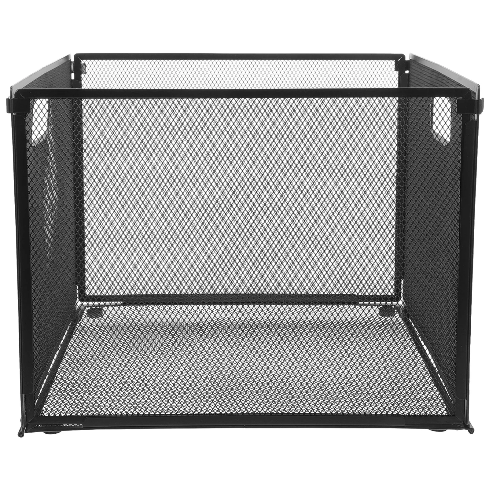 Stainless Steel Foldable Desktop File Organizer Multi Layer Mesh Document Paper Magazine Rack Office Home