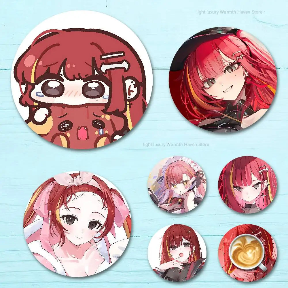 

Singer A-Akane L-Lize Wooden Coasters 10cm Round Cosplay Fans Collect Friends Gifts