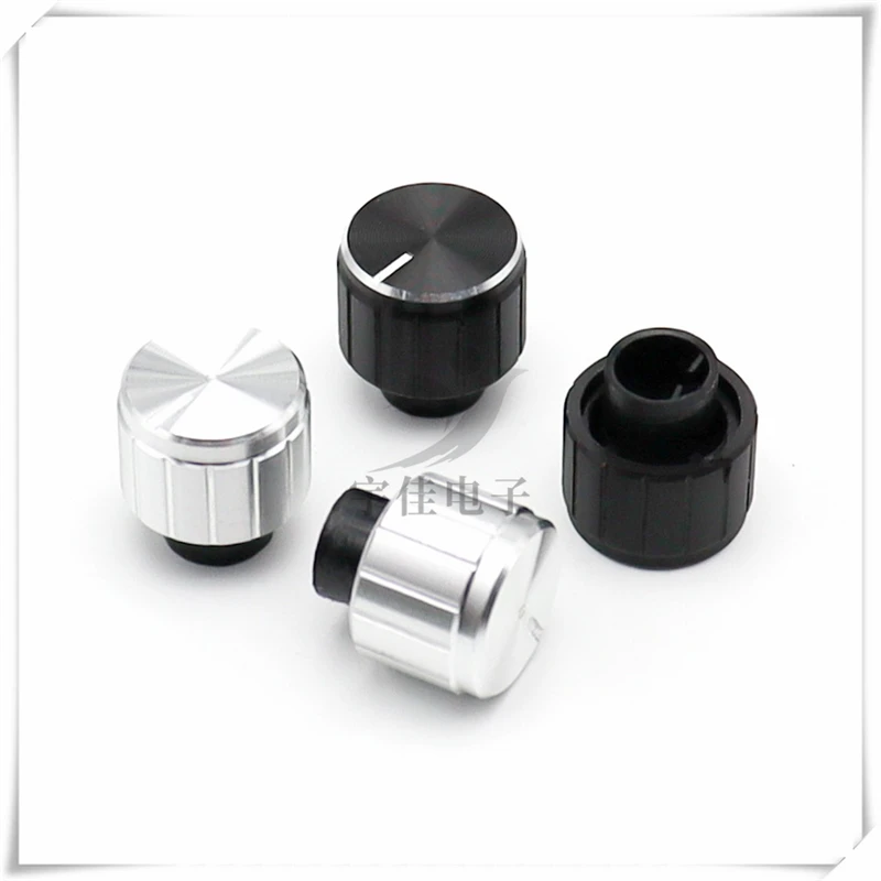 2 Piece Aluminium Long Handle Knob Cap Diameter 13mm Height 13mm Potentiometer Encoder Knob D Shaped Inner Hole 6mm