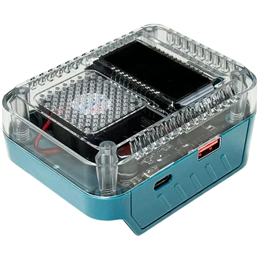 Adaptador de bateria 18v tipo-c, carregador rápido, portas usb duplas, proteção contra sobretensão, carregador de proteção contra sobretensão