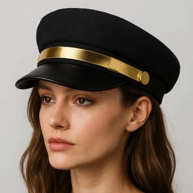 Chauffeur Hat for Men Women, Classic Vintage Captain Hat Newsboy Cap Costume Hats