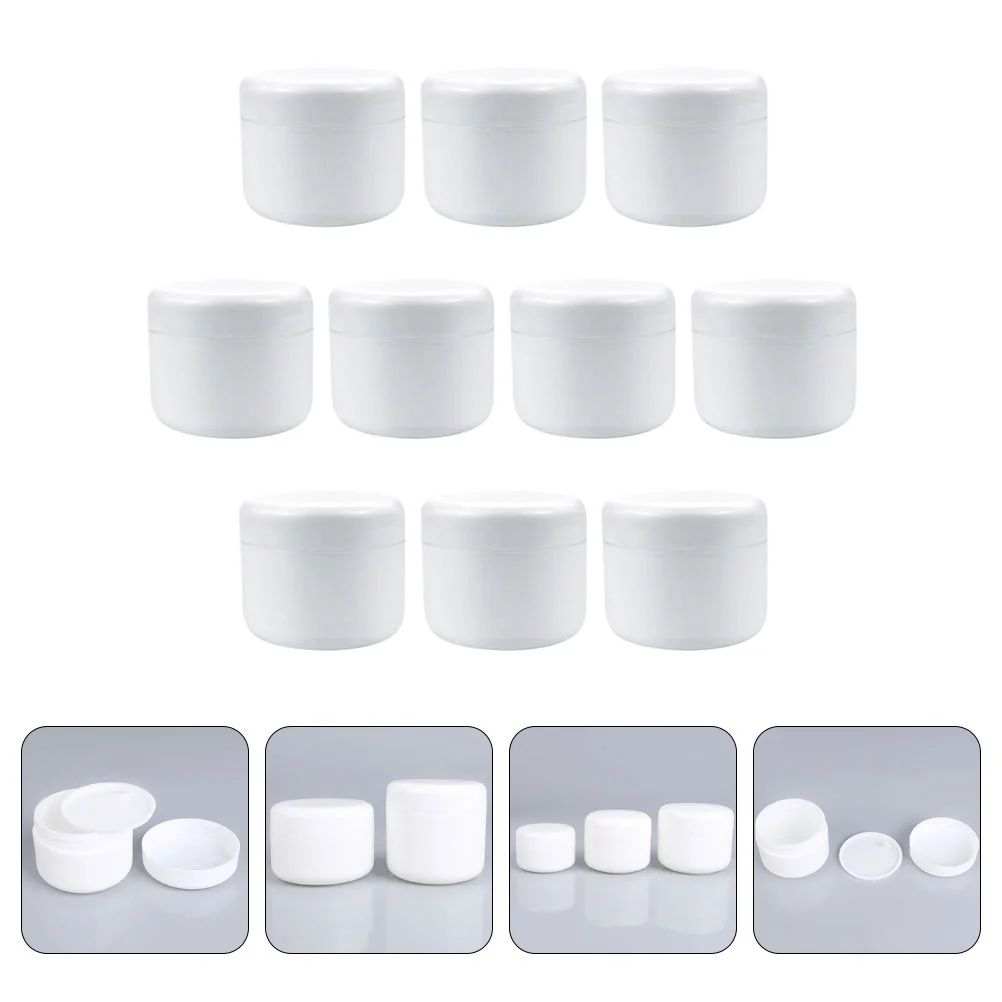 

10 Pcs Cream Multi-function Boxes Practical Outdoor Facial Travel Bottles Convenient White Empty Women Makeup